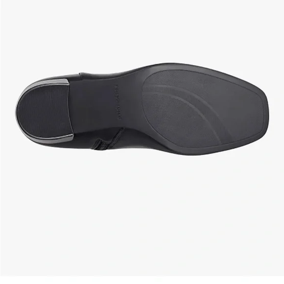 NEW EASY SPIRIT Black Leather Knee Boots Sz 10 Round Toe Block Heel Side Zip - Picture 5 of 12